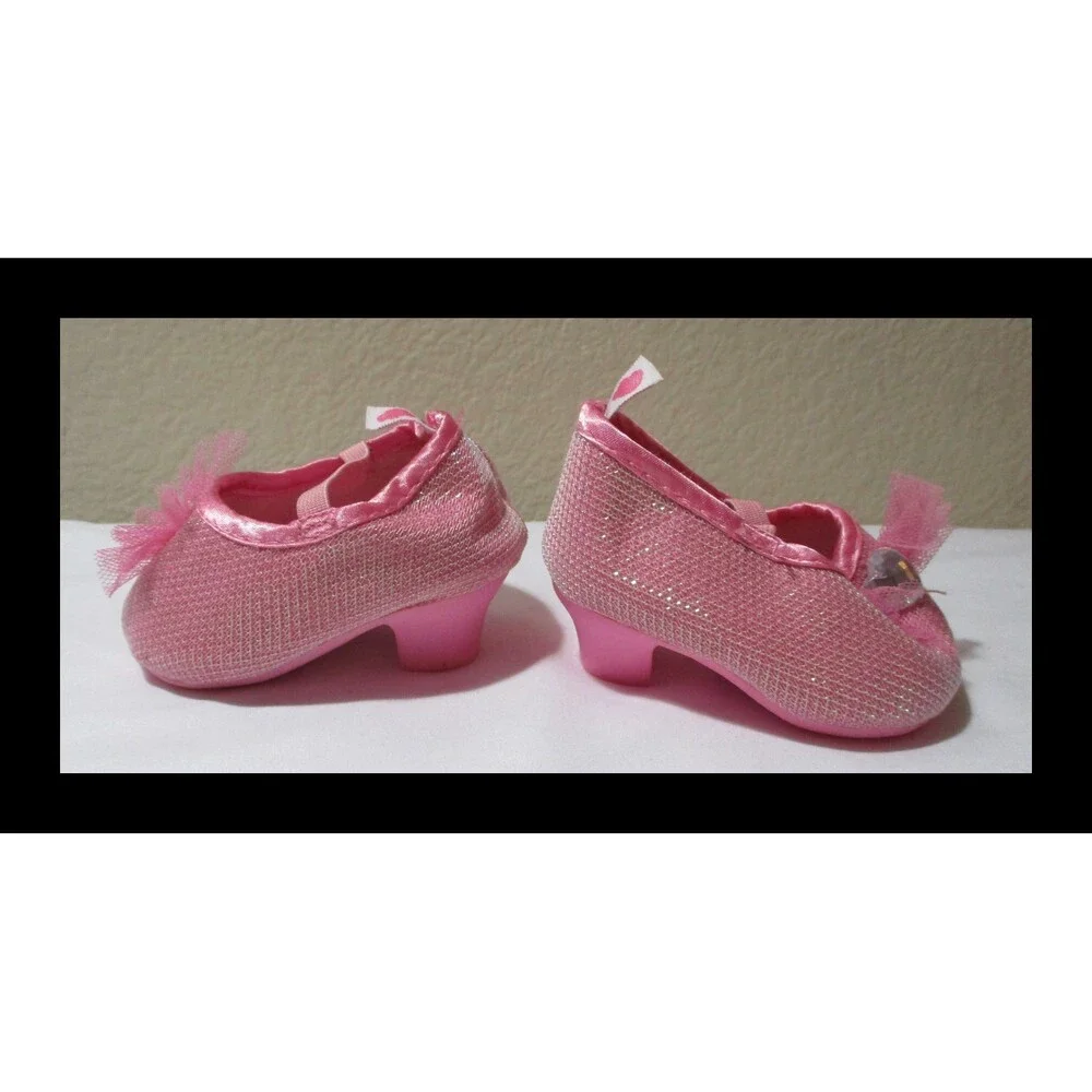 Build A Bear Workshop Pink Sparkle Heels with Tulle & Rhinestone